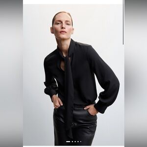 Mango Classic Black Blouse